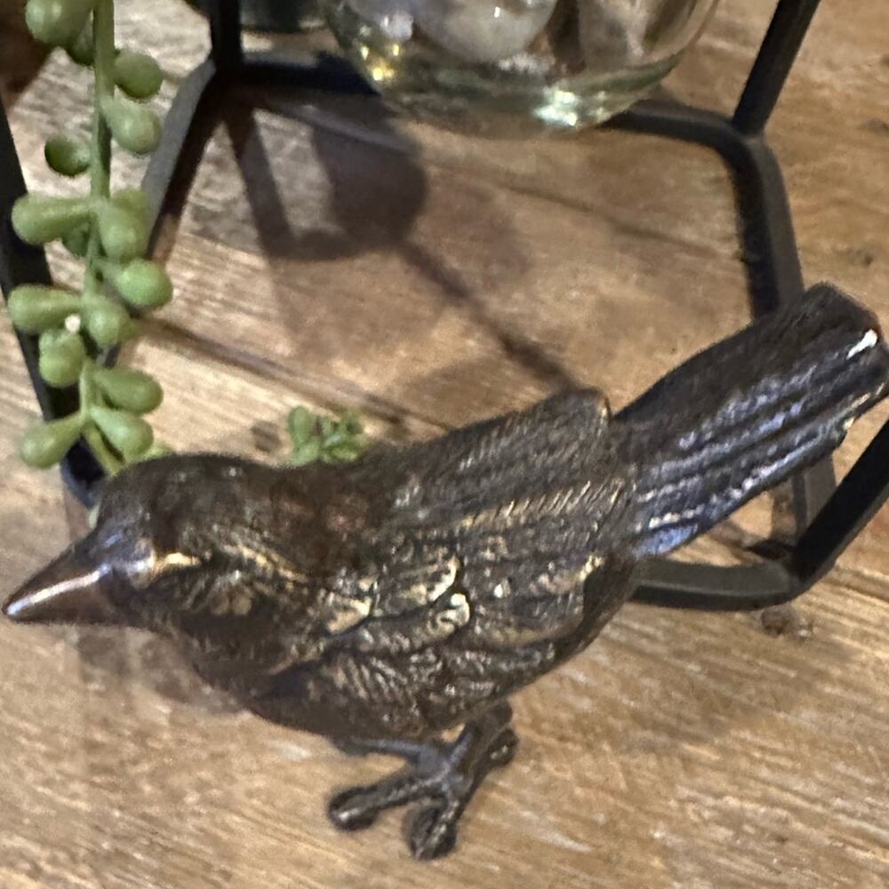 Arhaus New Bronze Bird Figurine Heavy weighted